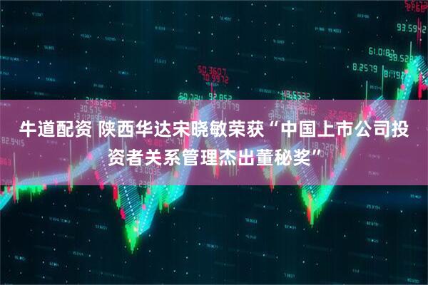 牛道配资 陕西华达宋晓敏荣获“中国上市公司投资者关系管理杰出董秘奖”